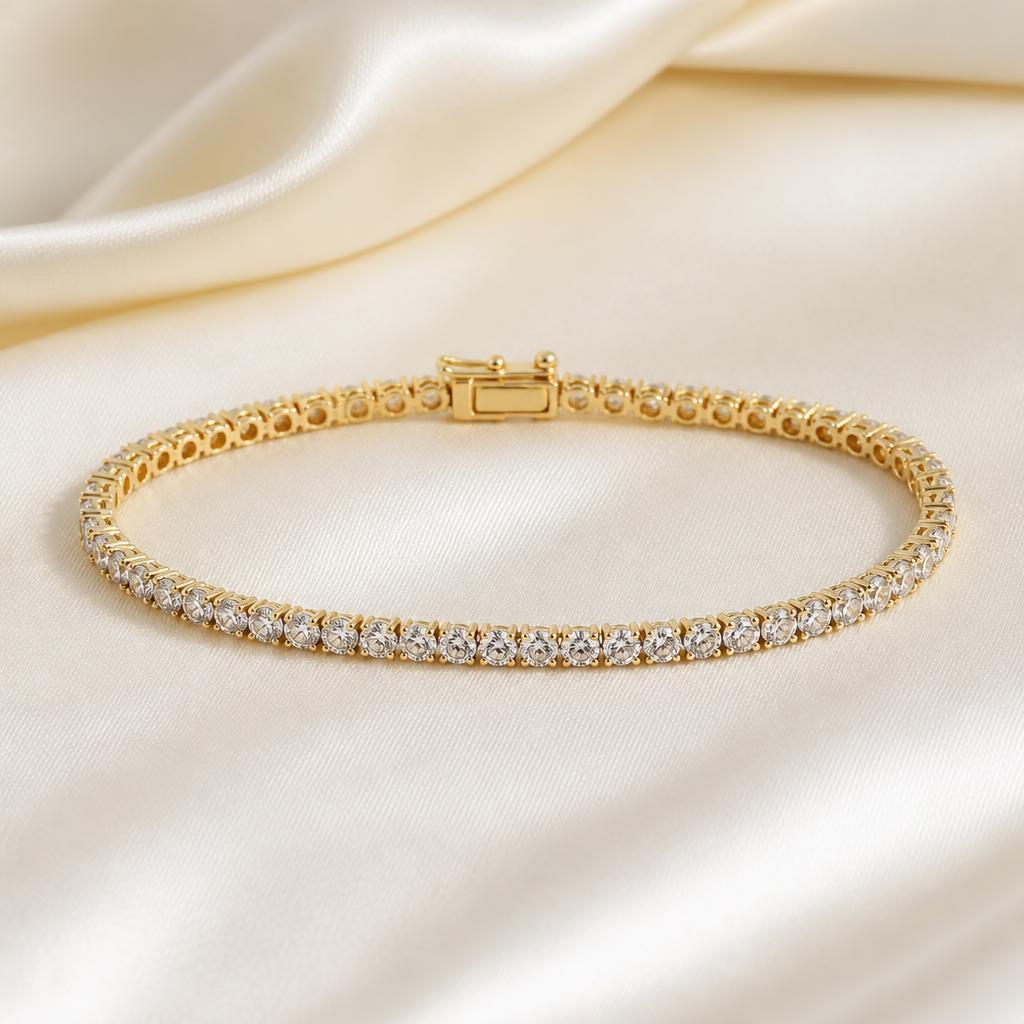 Delicate tennis bracelet